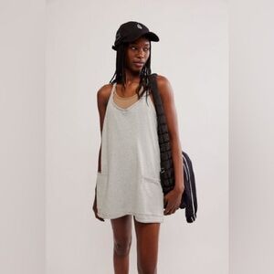 Free People Movement Hot Shot Mini Dress Heather Grey
